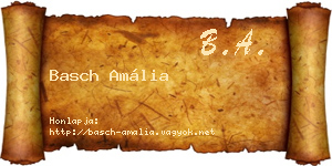 Basch Amália névjegykártya