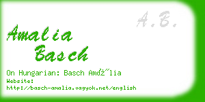 amalia basch business card